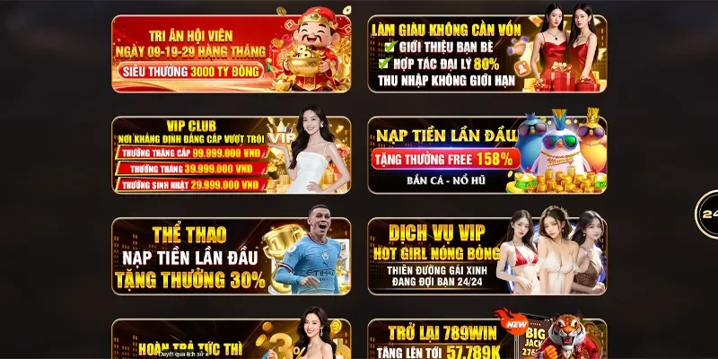 789WIN ⚡ Trang Chủ 789 WIN Mới Nhất ✔️ Đăng Ký +88K 24 Sự kiện tri ân dành tặng người chơi 789WIN